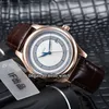 Luxury New Classical Calatrava 5296 5296R-001 White Blue Dial Japan Miyota 8215 Automatic Mens Watch Rose Gold Case Leather Strap 223W