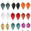 Dangle & Chandelier Colorf Classic Leaf Genuine Leather Dangle Earrings For Women Personalized Design Statement Lightweight Earring J Dhxrq