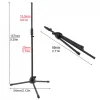 Accessories Live Floor Metal Stand / Microphone Holder / Microphone Stand Adjustable Stage Tripod for Studio Microphone Isolation Cover