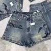 Schermo di jeans in denim ad alta vita estate femminile Shorts Smlxl