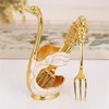 Dinnerware Sets Spoon Set Gold Health And Environmental Protection Strong Material Durable Feel Heavy Knife Swan Decorative Base 1 Aluminum