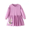 Robes de fille sautant mètres arrivée hiver lapin polaire vente enfant en bas âge enfants vêtements princesse robe de soirée Costume robes