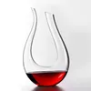 Eco-friendly 1200ml em forma de u chifre de vidro vinho decanter festa vinho pourer cerveja vermelha jarra aerador barware barra ferramenta gift1897