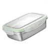 Dinnerware Children Lunch Box Container Bowl With Lid Lunchboxes For Kids Containers Stainless Steel