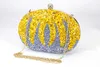 Sac de dîner coloré incrusté de citrouille et de diamants pour femmes, petit sac à main pour robe de soirée, nouvelle collection 2023, 240222 240222