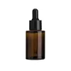 Bottiglie di imballaggio Bottiglia di vetro all'ingrosso da 30 ml Shoder piatto Siero di olio essenziale rotondo smerigliato / trasparente / ambrato con contagocce per occhiali Cos Dhncc