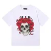 Camisetas masculinas femininas Amirs estampadas moda manga curta casual carta solta gola redonda camisetas masculinas pulôver tops de algodão camisetas manga casual solta gola redonda