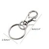 Sleutelhangers Nieuwe Collectie Eenvoudige Stijl 60Mm25Mm Ronde Vorm Diy Sleutelhanger Voor Sleutel Handtas Sliver Kleur Kleine Schattige Ring charme Accessoires D Dhkrm