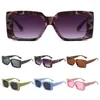 Óculos de sol quadro quadrado retângulo retro proteção uv400 preto 90s óculos de sol tons para mulheres homens