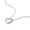 Pendants Sweet Style Girl 925 Collier en argent sterling Collier de cœur Conception de pensionn