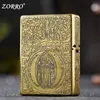 Lighters 912 Retro High End Waterproof Sealed Armor Constantine Kerosene Lighter 3/5 Hinge Metal Petrol Lighter Mens Gift YQ240222