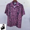 Camisa com estampa de leopardo de alta qualidade masculina e feminina streetwear camisas casuais