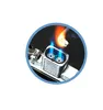 Çakışlar Çift Ateş Torçu Daha Çakmak Gaz Jeti Rüzgar Geçirmez Flint Benzin Yağı Daha Çarşamba Şişirilebilir Bütan Kerosen Astarı DIY ARACI YQ240222