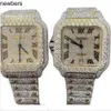 SuperClone Ap Diamond Diamonds Watch Pass Test Movimento al quarzo vvs Iced Out Sapphire SRQG Out Moissanite Diamond Watch Orologio al quarzo in acciaio Hip HoLQ01