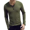 Abiti da uomo A123 1pc T-shirt classica a maniche lunghe di moda per uomo T-shirt fitness Slim Fit Designer Solid Tees Tops