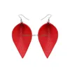 Dangle & Chandelier Colorf Classic Leaf Genuine Leather Dangle Earrings For Women Personalized Design Statement Lightweight Earring J Dhxrq