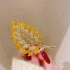 Jewelry Brooches For Women Elegant Accessories Luxury Bridal Dating Essentials Purple Leaf Cardigan Shawl Brooch Pin Fine Jewelry Gift