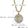 Европейский кулон позолоченный микро инкрустированный циркон мужское ожерелье в стиле хип-хоп кулон Прямые продажи с фабрики