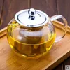 Odporne na ciepło szklane herbatę Zestaw kwiatowy Puer Kettle Kawa Teapot Wygodny z Infuser Office Home Teacup286R