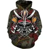 Męskie bluzy z kapturem 3d samuraja dla mężczyzn Armor Knights Graphic Hooded Kid Kid Fashion Cool Blushirts Winter Harajuku top pullover