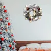 Декоративные цветы искусственный рождественский венок с гирляндой праздника света строки для балкона