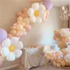 Воздушный шар с белой ромашкой и хризантемой Ins Wind, украшение на день рождения, воздушный шар с цветком подсолнуха