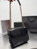 Designer-Damen-Tasche mit silberner Kette, klassisches weiches Leder, Niki-Umhängetasche, Designer-Tasche, Damen-Einkaufstasche, Modekette, Umhängetaschen, Schwarz und Handtasche