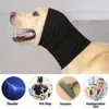 Cão vestuário capa de cabelo para cães de pêlo longo confortável algodão pet orelha ansiedade alívio redução de ruído bandana proteção