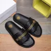 Mode für Herren Designer-Sandalen mit Kopfmuster, bedruckt, lässige Sandale, schwarzes Gold, Flip-Flops, Slides, Luxusmode, berühmte Designer, Herren-Hausschuhe mit Box