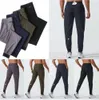 Lu Womens ll Mens Jogger Long Pants Sport Yoga Outfit snabb torrt dragkammare Gymfickor Sweatpants Byxor Casual Elastic Midje Fitness All Sorts of Fashion New T543