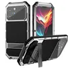 Utomhussport Aluminiumlegering Telefonfodral för iPhone 15 Pro Max Samsung Galaxy S23 S22 S24 Ultra Full skyddande metallfästsskal som stöder trådlös laddning