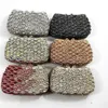 Argent noir Champagne 6 couleurs soirée cristal strass pochette conception pierres précieuses fête mariage diamant sacs à main Bags259B