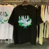 Mens T Shirts 2024 fashionabla o-hals t-shirt män skalle färgglada bokstäver tryck kortärmad tee biker högkvalitativ social klubb homme topps