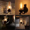 Wall Lamp 3X Vintage Rustic In Glass And Mood Light Decorative For Bedroom (Does Not Contain Bulbs)