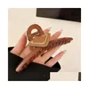 Hair Clips Barrettes Luxury Womens Triangle For Women Girls Brand Letter Designer Fashion Jewelry Hairpin Hairclip Drop Delivery H Dhhqv