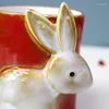 Muggar året för Cartoon Cup Mug Animal Shape Easter Gift Ceramic Shaped Coffee Tumbler