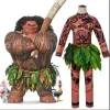 Guns 3pcs moana maui tatouage T-shirt + pantalon halloween adulte kid kid cosplay costume drôle halloween tenues