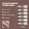 Nålar 10st multisize disponibla tatueringar nålar sterila mikroblåsande ögonbrynsläpptatueringar semipermanent makeup nålar leveranser
