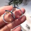 Cluster Ringen Luxe Lady Leaf Opening Verstelbare Maat Ring Engagement Wedding Feather Bijwonen Cocktail Party Dames Sieraden