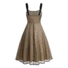 فساتين غير رسمية نجمة طباعة Pinup Rockabilly Sexy Party Vintage Dress Women Sling Retro 1950s 60s Swing Banquet Vestidos Mujer