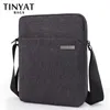 Tinyat Men's Shoulder Bags Canva Påsar för män 9 7'Pad Casual Waterproof School Sling Bag Business Men's Crossbody B2102