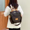 Mochilas femininas moda zíper mochila grande tamanho feminino impressão couro saco