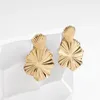 Dangle Earrings Plicated Lotus Leaf Shape Female Hypo-allergenic Lightweight Ornaments For Banquet Gown Travel Ears Decor