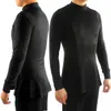 Stage Wear Male Latin Dance Tops Elastic Long Sleeve Performance High Collar Adult Ballroom Tango Competition Costume VDB621