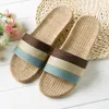 Salute to woven canvas shoes, slippers grass shoes Mule Slides sandals high heels flat heels women casual and fashionable beach slippers E05