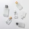 Frasco de spray de vidro fosco transparente, recarregável, atomizador de perfume, spray de névoa fina, recipiente cosmético