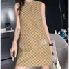 Summer Womens Designer Luxury Letter Dress Fashion Sleeveless Ladies Party Short Skirts Clothing