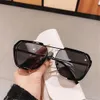 Sunglasses MAYTEN Vintage Large Frame Square Women Sunglasses One-piece Female Retro ins Yellow Sun Glasses 2021 Men Driving UV400 Eyewear H24223