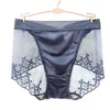 Calcinha feminina sexy renda grande tamanho mulheres oco out briefs transparente floral cuecas para peso 100kg malha boyshorts