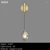 Wall Lamp Modern Crystal Small Bedroom Bedside Living Room TV Background Light Balcony Aisle Metal LED Decoration Fixtures